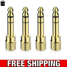 4 Pack Headphone Jack Adapter - 3.5mm 1/8 inch Male to 6.35mm 1/4 inch Female...