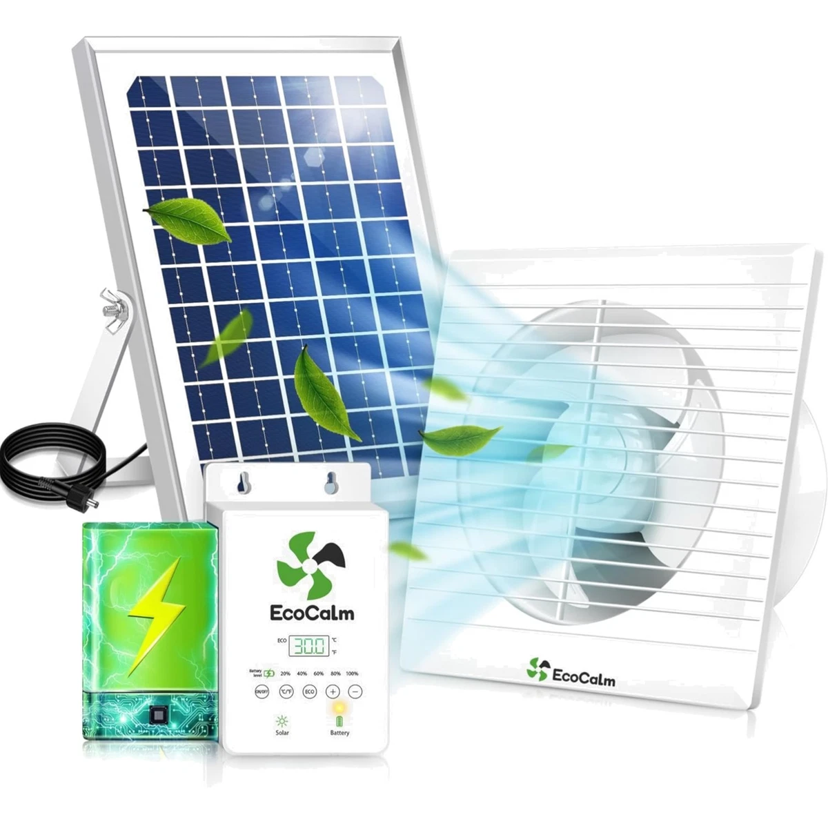 Tragbarer 12-W-Lüfter mit Solarpanel-Antrieb für den