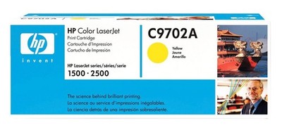 Genuine HP Color LaserJet 1500 2500 Yellow Printer Toner Cartridge C9702A