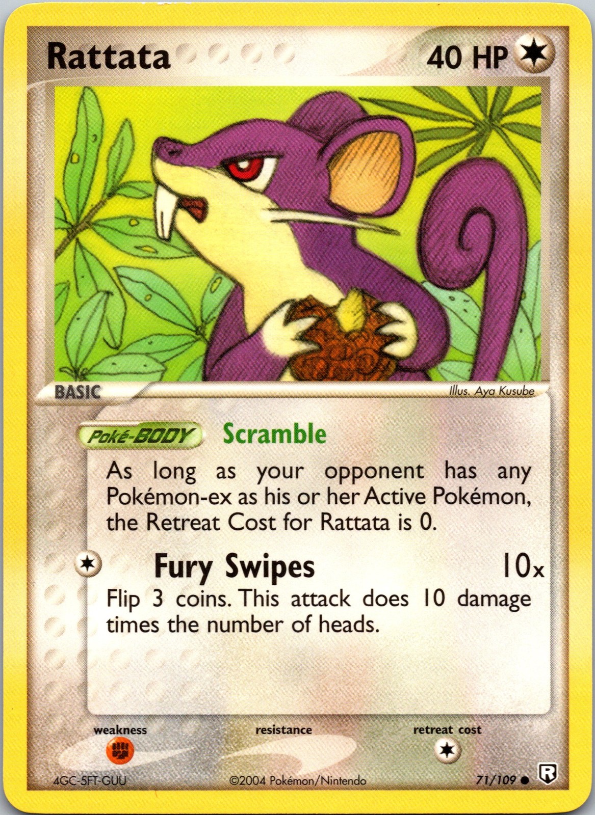 Rattata 71/109 Team Rocket Returns Pokemon TCG NM