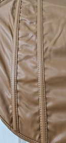 HYFVE Faux Leather Brown Strapless Corset  Bustier Top Size Large NWT  (27)