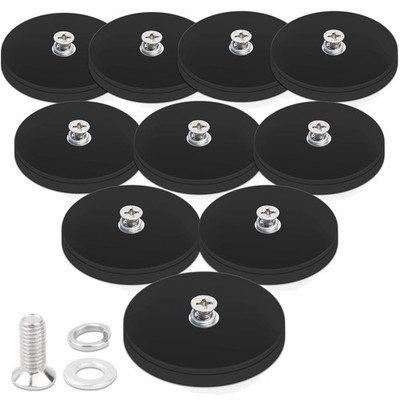 Magnete, Neodym, Gummiert, 43mm, 15kg, Gewindemagnet, Rund, extra stark, Schr...