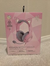 Razer Kraken Kitty V2 USB Wired RGB Headset: Chroma Kitty Ears - Quartz Pink