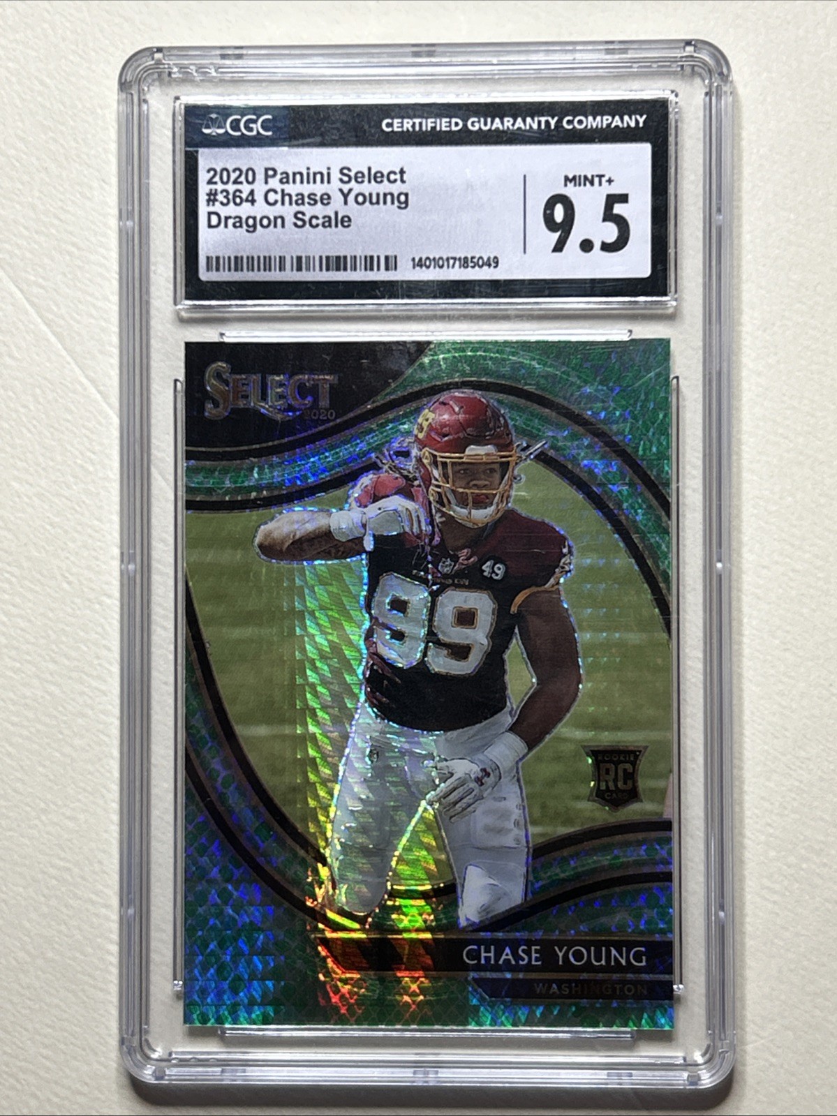 2020 Panini Select - Field Level Chase Young #364 Dragon Scale Prizm /67 (RC)