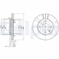 2X Delphi Bremsscheibe BG2982 FüR 6V2 6V5 Lupo 6N1 Polo 6E1 Seat Vw Arosa 6N2 3