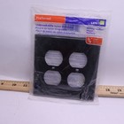 Leviton 2-Gang Duplex Receptacle Wallplate Black R55-PJ82-E