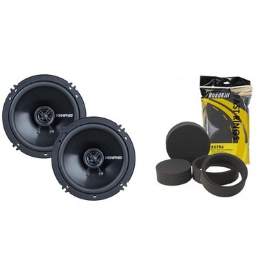 Memphis Audio SRX62V 6.5'' 2-Way Coaxial Speakers & RKFR6 Roadkill Fast Rings ...