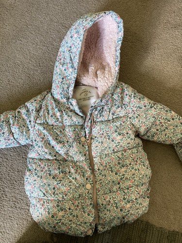 Regenmantel, Puffer Style, geblümt, 3-4 Jahre, sehr kuschelig, guter Zustand