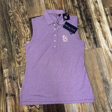 8th & Clark St L Cardinals Polo  Women’s size  Small Purple Sleeveless Collared