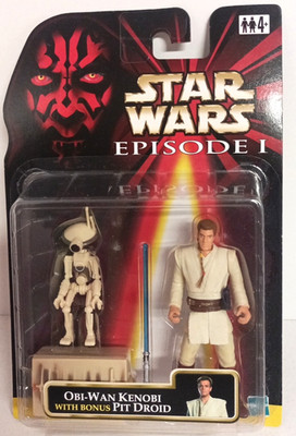 Obi-Wan Kenobi with Bonus Pit Droid Figuren -  Star Wars Episode 1 - OVP