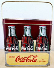 Coke Coca Cola Metal Tin Can Box with 6 Pack 2000 6x3 inches, EMPTY