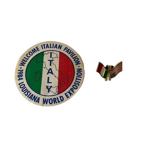 1984 Worlds Fair Italian Pavilion Louisiana World Expo New Orleans Pin Sticker - 第 1/11 張圖片