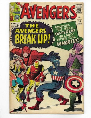 Avengers 10 1964 Marvel Comics VG+ 4.5 1st Immortus Kang Captain America Thor
