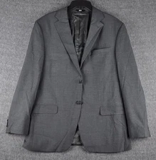 DKNY Mens Modern-Fit Stretch Suit Separate Solid Charcoal Grey Jacket (44R)