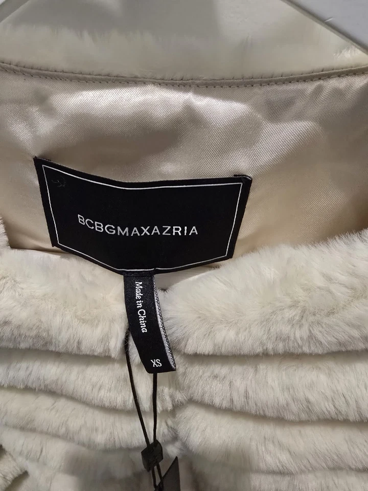 NUEVO CON ETIQUETAS - BCBGMAXAZRIA Mujer Piel Sintética Encogerse de hombros Talla XS Foto 4 de 4