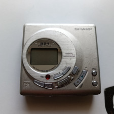 Sharp 24Bit ATRAC MD Portable Recorder Model MD-MT821-S With Battery Used