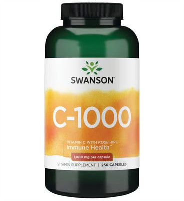 Swanson Vitamin C & Rose Hips 1000mg 250 Caps