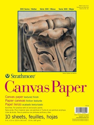 Strathmore 300 Serie Leinwand Papier Block 9''X12'' -10 Blatt, klebstoffgebunden - 5A002Y2S-1G