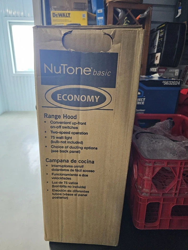 Capota NuTone Basic RL6224SS 24 pulgadas sin ventilación - Acero inoxidable nueva en caja Foto 4 de 4