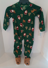 Carter's Child of Mine Toddler Christmas Pajamas Sleeper One-Piece 4T Brand New