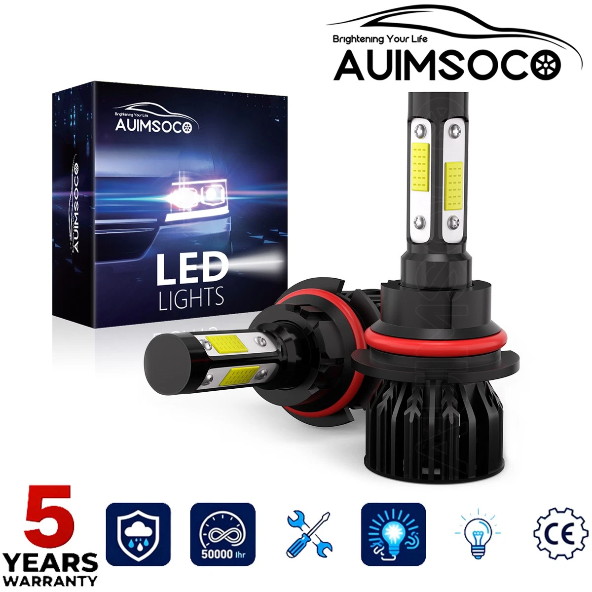 LED For F150 1997-2003 Headlight Kit 9007 HB5 10000K White Bulbs High-Low Beam