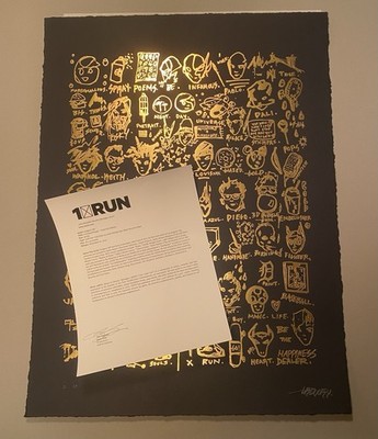 Gregory Siff A Young Hunger Gold Foil Art Print Signed Numbered 2/50 LOP