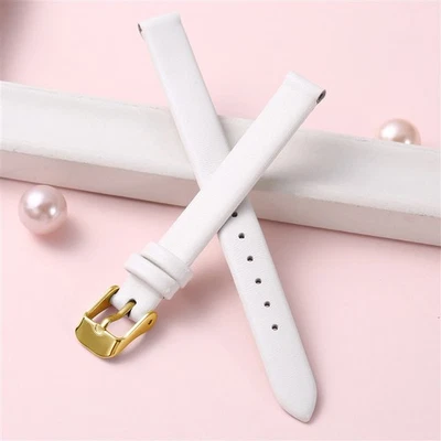 Quality Double Sided Cowhide Genuine Leather Watch Straps Women Wristband 8-22mm - Image 1 of 4