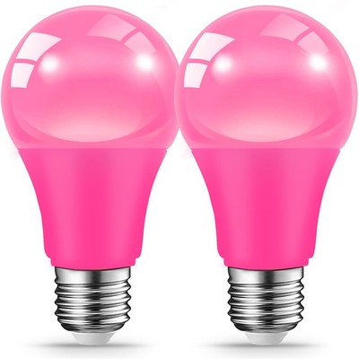 JAHEKS LED Pink Light Bulbs for Outdoor Indoor, 9W(60W Equivalent) E26