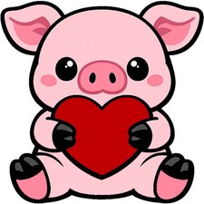 30 Custom Valentine Cute Pig Personalized Address Labels