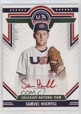 2022 Panini USA Baseball Stars & Stripes Red Ink 10/10 Samuel Highfill Auto 0w8