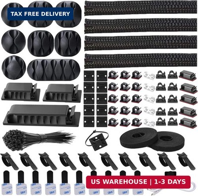 N NOROCME 192 PCS Cable Management Kit 4 Wire Organizer Sleeve