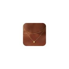 Bubble Letter Necklace Layered Initial Necklaces for Women Dainty Cute Choker Pe