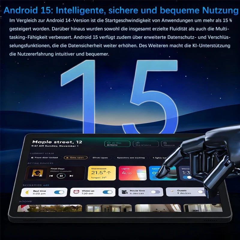 2025 14" Tablet Android15 24GB +256GB Tablet 5G WiFi Pad 2SIM LTE Google - Bild 2 von 4