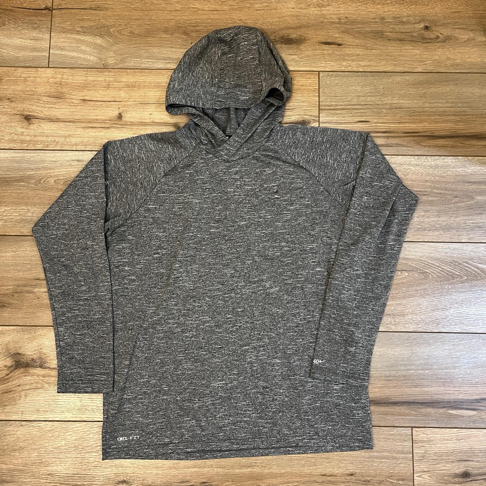 Nike Swim Dri Fit Men's Lightweight Pullover Hoodie UPF 40+ Grey Size Medium