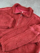 Free People Movement Jacket Women XL Nantucket 1/4 Zip Fleece Sherpa Pullover