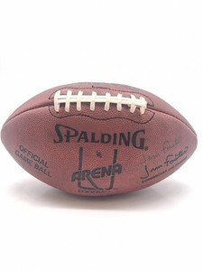 VINTAGE 80 Arena Football League Official Spalding Game Ball Ironman Autographed