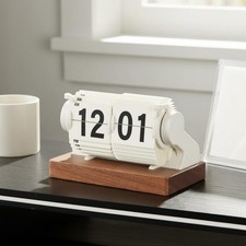 Klappzahlenuhr automatisches Umbl&auml;ttern retro Flip-Uhr leiser Betrieb f&uuml;r B&uuml;ro