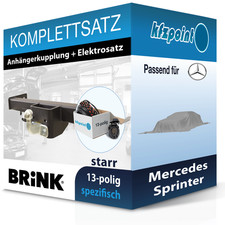 Für Mercedes Sprinter 06- BRINK Anhängerkupplung starr + 13polig E-Satz AHK FP