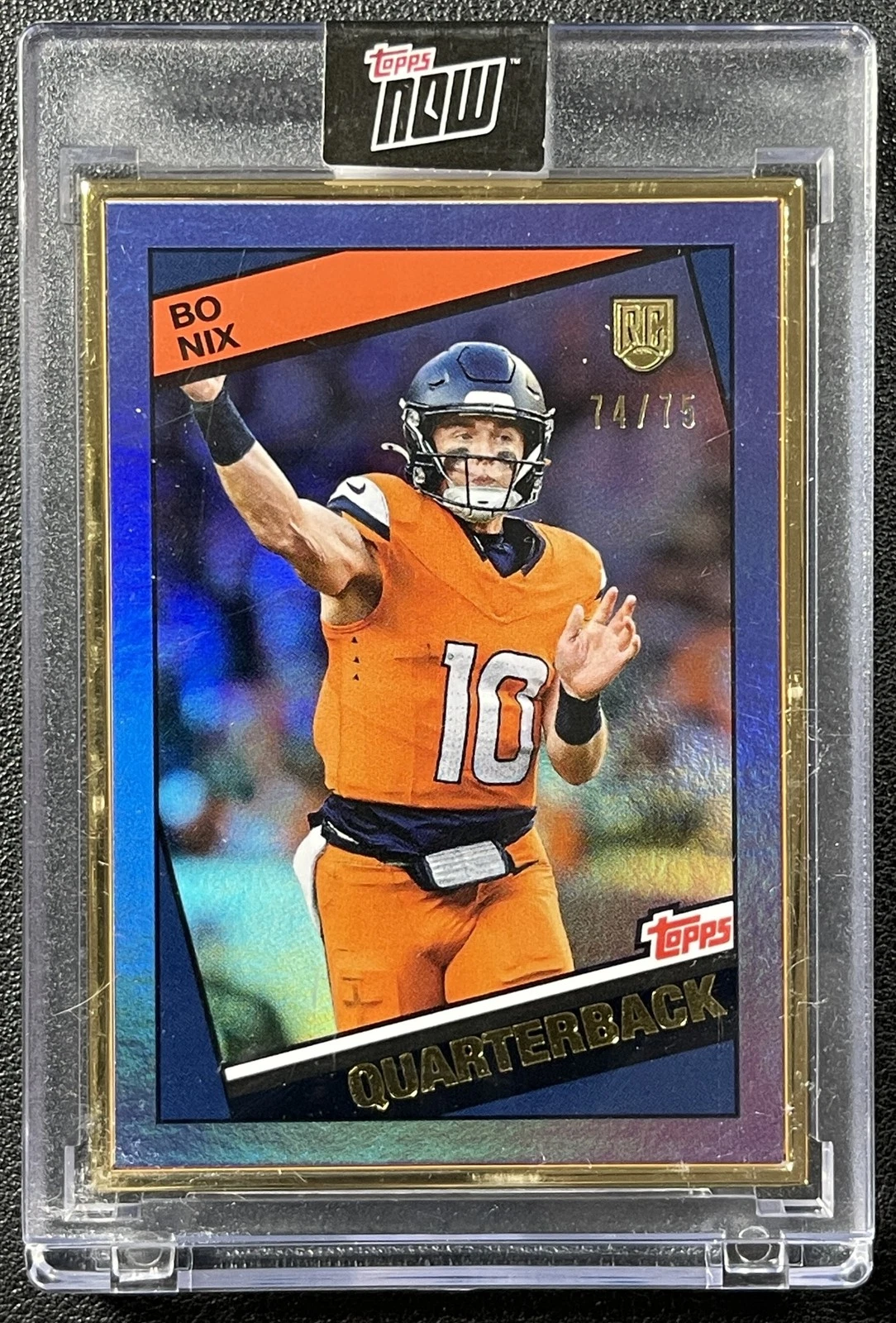 Bo Nix Topps Now Rookie Campaign #20 Blue