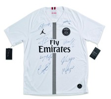 Maillot PSG - Signé - équipe 2018/19 (Mbappé-Marquinhos-Cavani-Di Maria-Neymar)