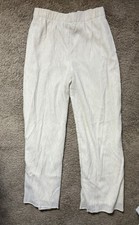 Abercrombie Fitch Women  s Small Lined Pants Textured Wide Leg Elastic Waist