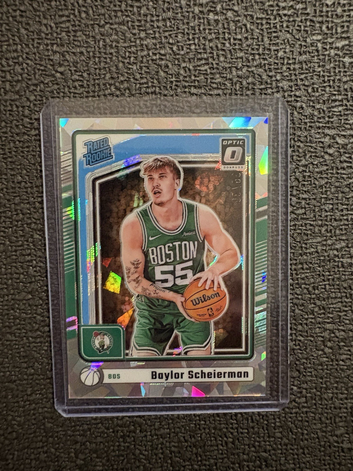 2024-25 Panini Donruss Optic Rated Rookies Baylor Scheierman 263 Cracked Ice /25