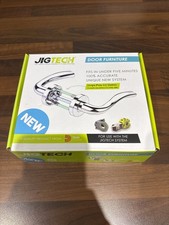 Jigtech Condor Door Handle On Round Rose Polished Chrome