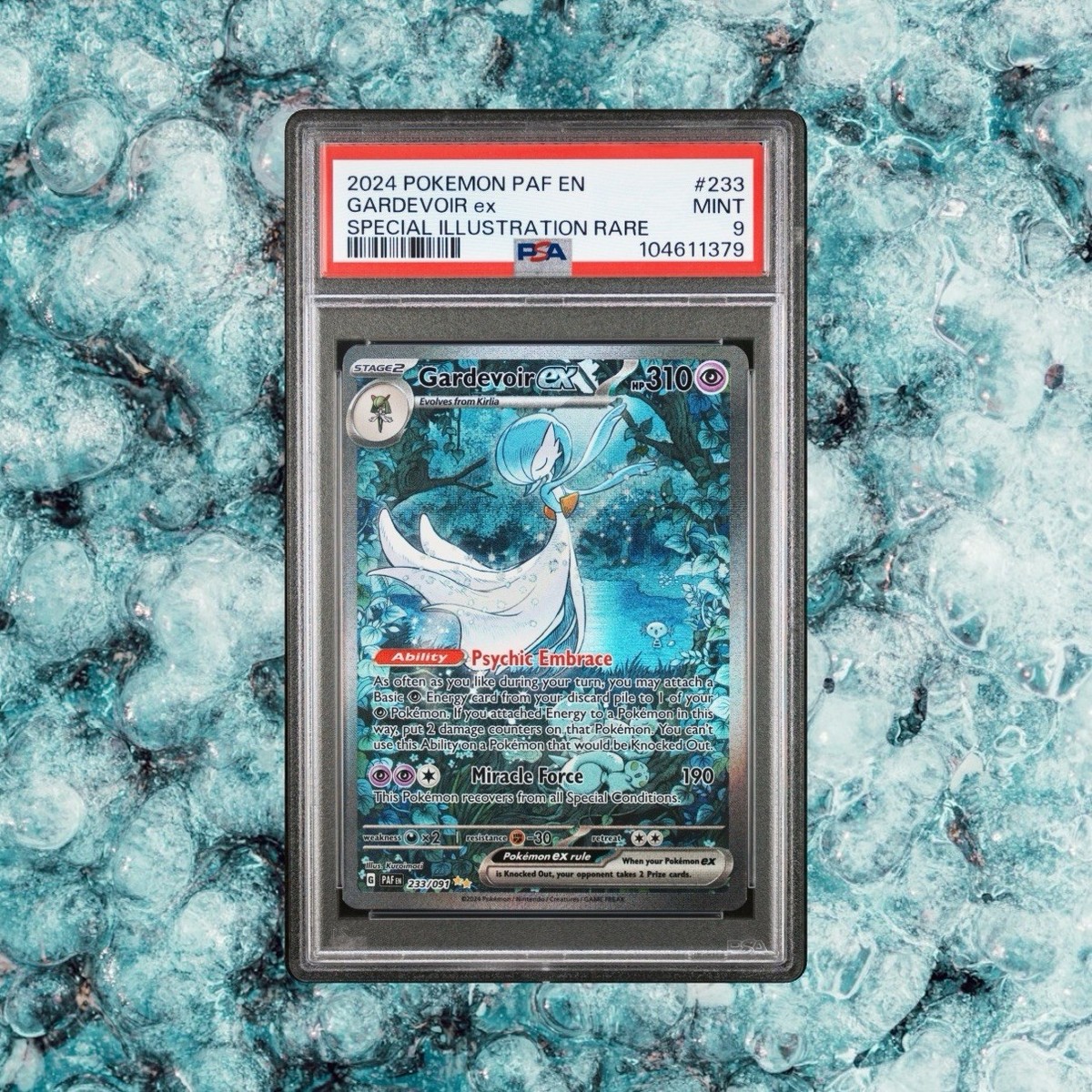 Gardevoir EX 233 Shiny PSA 9 2024 Pokémon Paldean Fates SIR