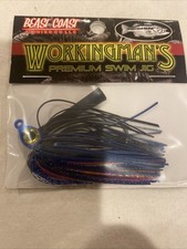Lot Of 6 BEAST COAST WORKINGMAN'S PREMIUM SWIM JIG 1/4OZ CAJUN CRUSH L3224
