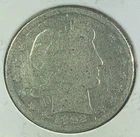 Silver  BARBER QUARTER 1892 No Mint Mark