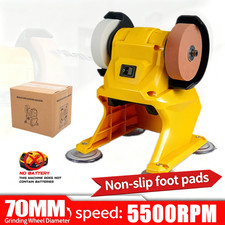 400W Cordless Electric Bench Grinder Dual Wheel Polishing Grinding Knife Stone