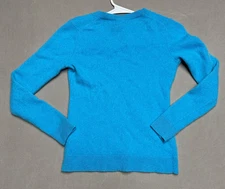 Charter Club Children's Small 100% Cashmere Sweater Pullover Bright Blue V Neck