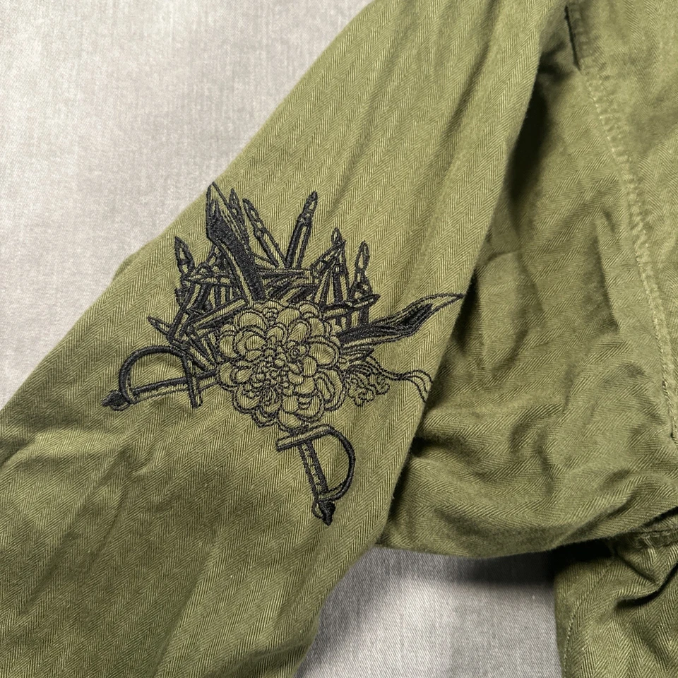 Chaqueta Militar De Colección Y2K Artful Dodger Oliva Hip Hop Rap Talla GRANDE Foto 4 de 4