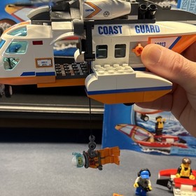 LEGO CITY Coast Guard Helicopter 60013 Complete Set Box Manual Minifigures